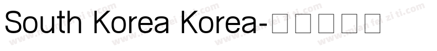South Korea Korea字体转换